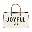 Large Canvas Tote - Joyful Life - Flagladyusa