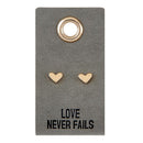 Leather Tag Earrings - Heart - Flagladyusa