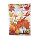 Leaves and Pumpkins Moire Garden Flag - Flagladyusa