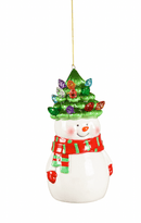 LED Ceramic Ornament with Christmas Tree Hat - Flagladyusa
