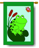 Lillypad Frog Banner Flag 28 x 40 inch Animals - Flagladyusa