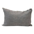 Linen Blend Lumbar Pillow w/ Frayed Edges Poly Fill (12x16") - Flagladyusa