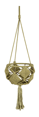 Macrame Medium Hanging Geometric Plant Cover - Flagladyusa