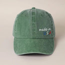 Made in USA Embroidered Cotton Baseball Cap - Flagladyusa