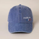 Made in USA Embroidered Cotton Baseball Cap - Flagladyusa