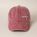 Made in USA Embroidered Cotton Baseball Cap - Flagladyusa
