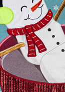 Marshmallow Snowman Linen Garden Flag - Flagladyusa