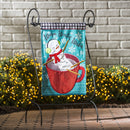 Marshmallow Snowman Linen Garden Flag - Flagladyusa