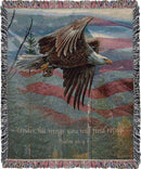 May Freedom Forever Fly Tapestry Throw Blanket - Flagladyusa