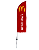 McDonald's "Open 24/7" Feather - Flagladyusa