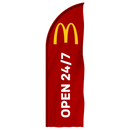McDonald's "Open 24/7" Feather - Flagladyusa