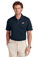 Men's USA Flag Mesh Pique Performance Polo - Flagladyusa