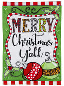 Merry Christmas Y'all Garden Flag - Flagladyusa