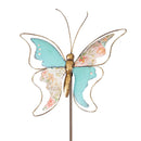 Metal Garden Stake, Decoupage Butterfly 41"H - Flagladyusa