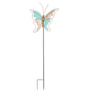 Metal Garden Stake, Decoupage Butterfly 41"H - Flagladyusa