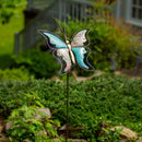 Metal Garden Stake, Decoupage Butterfly 41"H - Flagladyusa