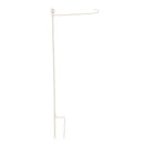 Metal Twist Garden Flag Stand, Brushed Ivory Finish - Flagladyusa