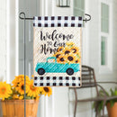 Mint Sunflower Truck Garden Flag - Flagladyusa