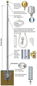Monarch Series Internal Cam Cleat Flagpoles - Flagladyusa