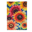 Multi - Color Fall Sunflowers Garden Suede Flag - Flagladyusa