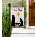 Nativity Silhouette Burlap Garden Flag - Flagladyusa