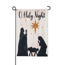 Nativity Silhouette Burlap Garden Flag - Flagladyusa