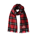 NCAA Ohio State Buckeyes Plaid Blanket Scarf - Flagladyusa