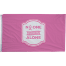 No One Fights Alone Breast Cancer Flags - Flagladyusa