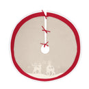 Nordic Friends Reindeer Red and Gray Tree Skirt - Flagladyusa
