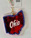 Ohio Buckeye State Glass Ornament - Flagladyusa