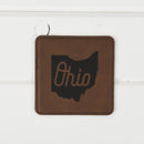 Ohio Leather Coasters - Script State - Flagladyusa
