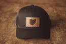 Ohio Silhouette Hat | Leather Patch Snapback - Flagladyusa
