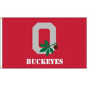 Ohio State Block O Leaf & Nut Flag Personalized - Flagladyusa