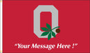 Ohio State Block O Leaf & Nut Flag Personalized - Flagladyusa