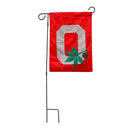 Ohio State Buckeyes Block O Leaf & Nut Garden Flag - Flagladyusa