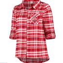 Ohio State Buckeyes Boyfriend Scartlett Red Plaid Shirt - Flagladyusa