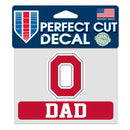 Ohio State Buckeyes "DAD" Perfect Cut Decal - Flagladyusa
