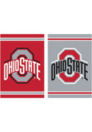 Ohio State Buckeyes Embossed Suede Garden Flag - Flagladyusa