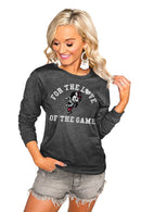OHIO STATE BUCKEYES "FOR THE LOVE" LUXE BOYFRIEND LONG SLEEVE TEE - Flagladyusa