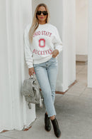 OHIO STATE BUCKEYES PLAY ON PREMIUM FLEECE DROP SHOULDER CREWNECK PULLOVER - Flagladyusa