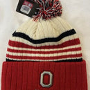 Ohio State Buckeyes Pom Pom Striped Knit Cap - Flagladyusa