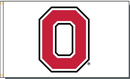 Ohio State Outlined Block O Flags - Flagladyusa