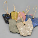 Ohio State Shaped Handmade Stoneware Ceramic Ornaments - Asst. Colors - Flagladyusa