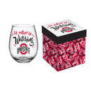 Ohio State University Buckeyes 17 ounce Stemless Wine Glass - Flagladyusa