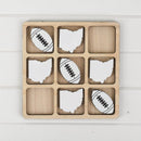 Ohio Tic Tac Toe Board with Footballs - Flagladyusa