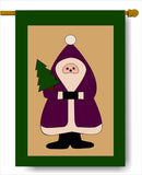 Old World Santa Banner Flag 28 x 40 inch Christmas - Flagladyusa