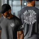 One Nation Under God Cross Christian Graphic Tee - Flagladyusa