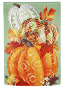 Painted Fall Pumpkins Suede Banner - Flagladyusa
