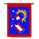 Patriotic Firecracker Pop Banner Flag 28 x 40 inch Patriotic - Flagladyusa