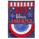 Patriotic God Bless America Applique Garden Flag - Flagladyusa
